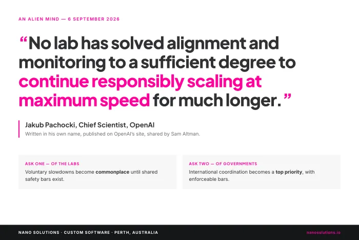 OpenAI's Chief Scientist Asked Everyone to Slow Down