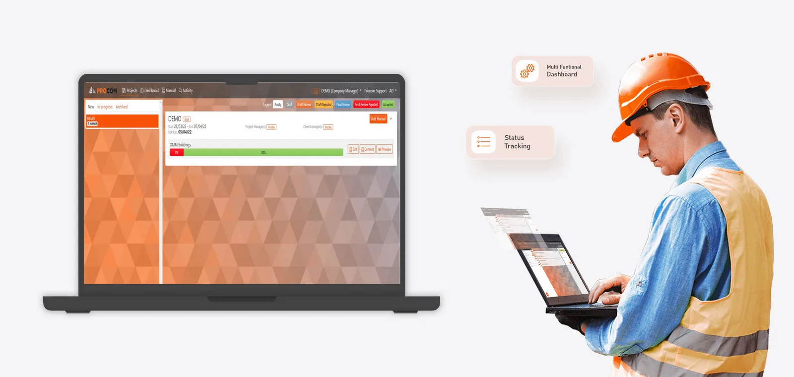 Procom platform for O&M manual management